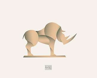 犀牛形象Logo的设计
